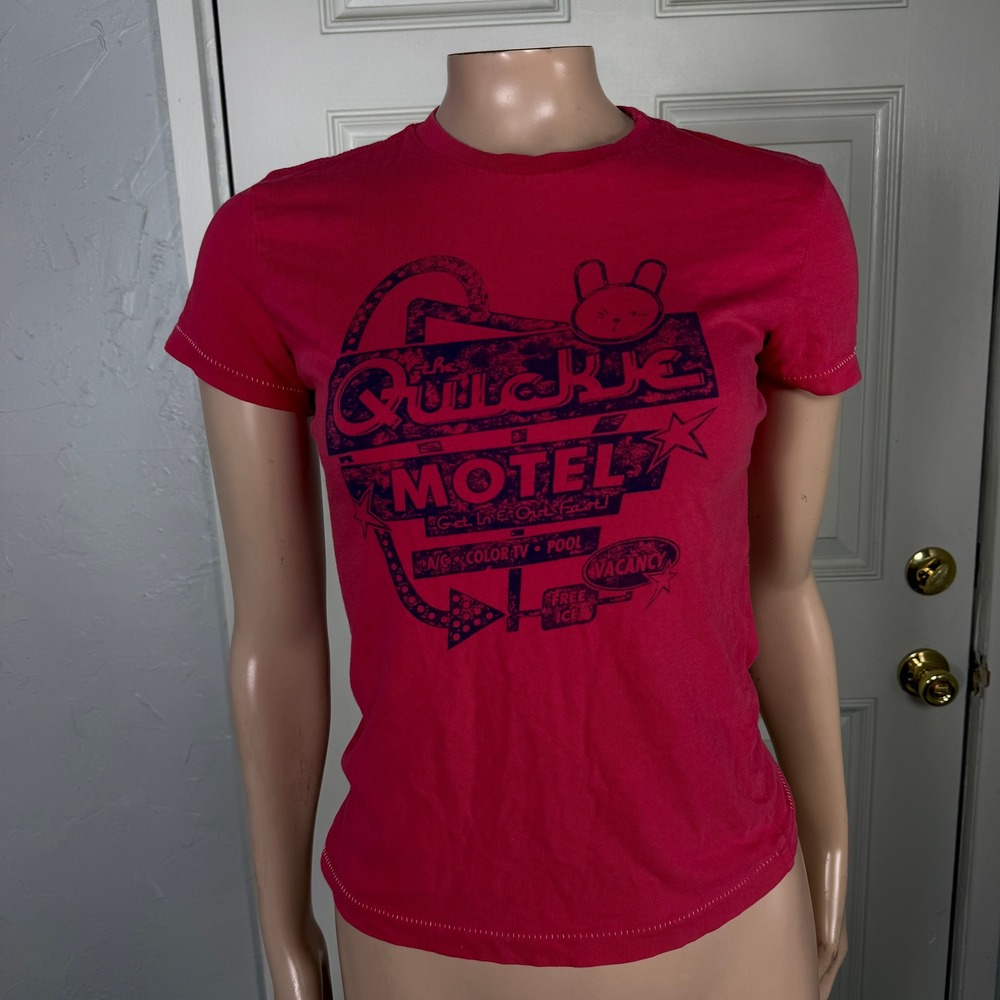Vintage Y2k American Eagle Shirt Baby Tee XS top Quickie Motel Short sleeve DD23